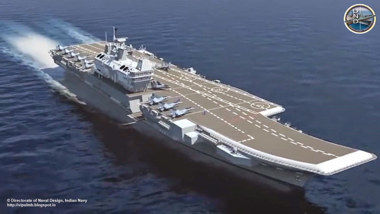 An artist's conception of INS Vikrant. Indian Navy Image