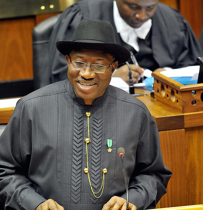 Nigerian president Goodluck Jonathan in 2013 