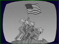 ndicative of its relevance as a cultural touchstone, the Iwo Jima pose has been referenced on The Simpsons at least six times – “New Kid on the Blecch,” “Selma’s Choice,” “LargeMarge,” “Rosebud,” “Half Decent Proposal,” and “Mr. Spritz Goes to Washington.”