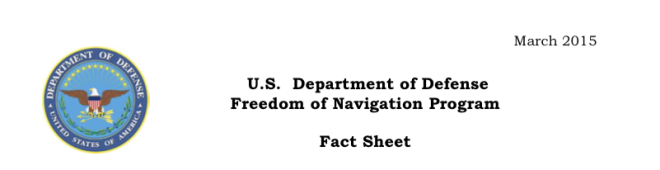 Document: Department of Defense Freedom of Navigation Report