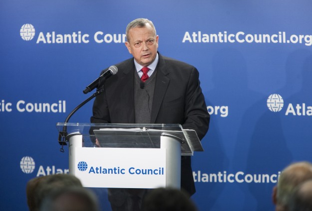 Retired Marine Gen. John Allen speaking at The Atlantic Council in Washington, D.C. Atlantic Council Photo