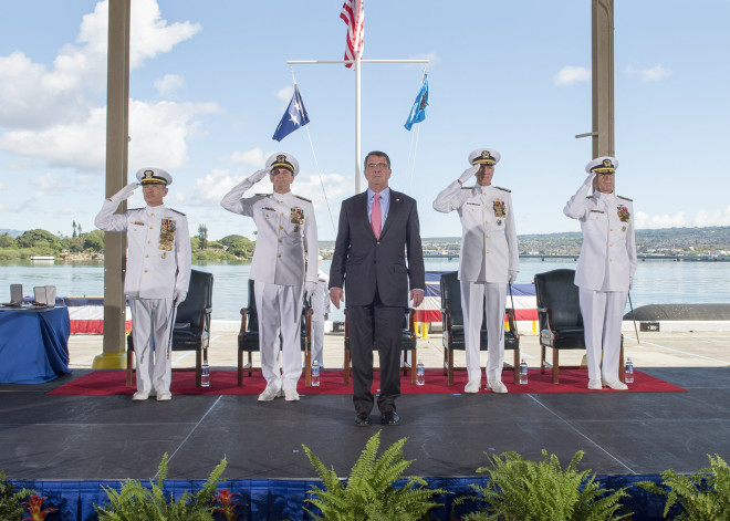 In Dual Ceremony, Harris Takes Over PACOM, Swift Assumes Command of PACFLT