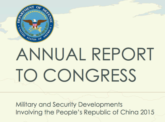 Document: Pentagon 2015 Report to Congress on China's Military Power