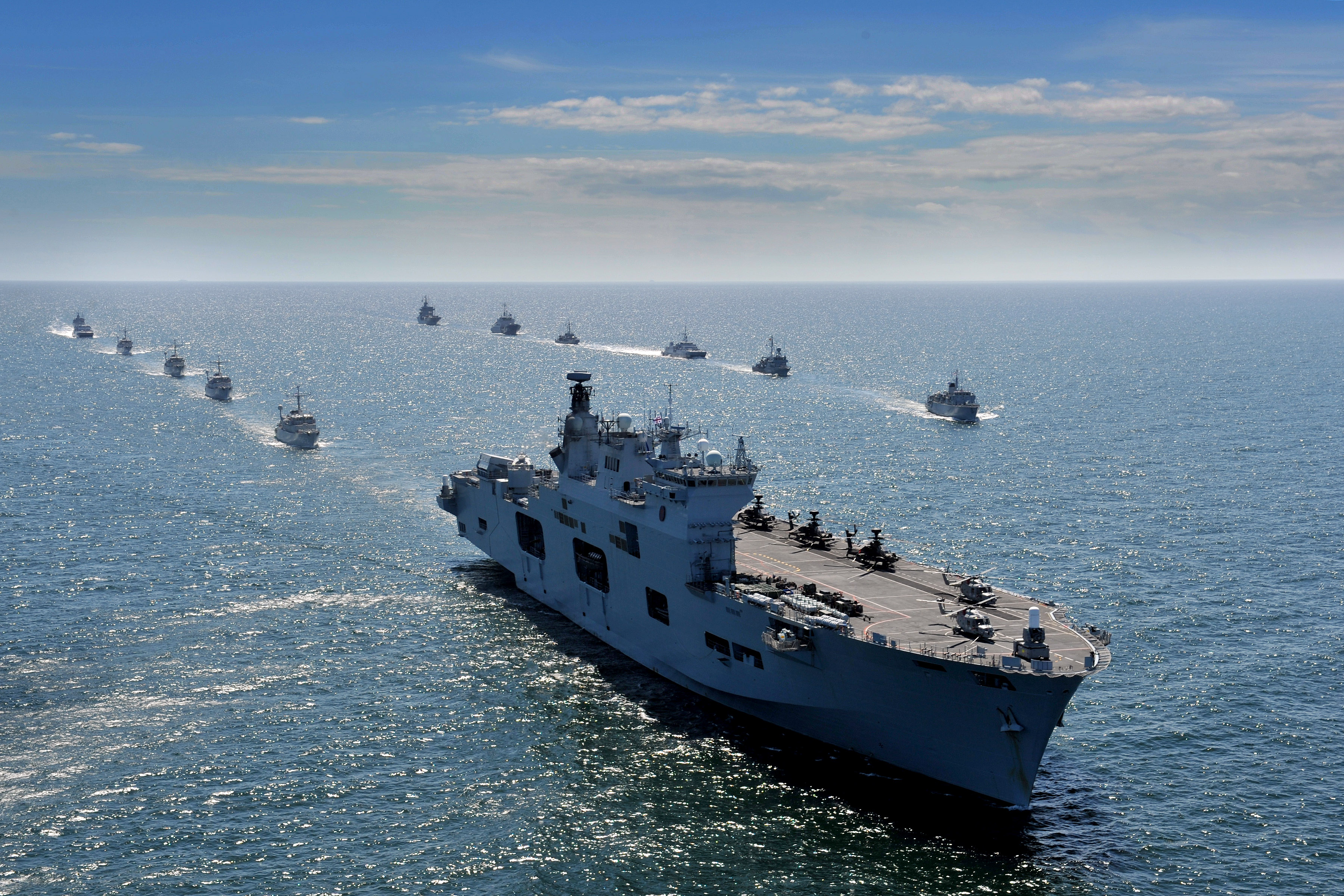 Maritime forces from 17 nations are underway in formation for BALTOPS 2015. BALTOPS is an annually recurring multinational exercise designed to enhance flexibility and interoperability, as well as demonstrate resolve of allied and partner forces to defend the Baltic region on June 8, 2015. US Navy Photo
