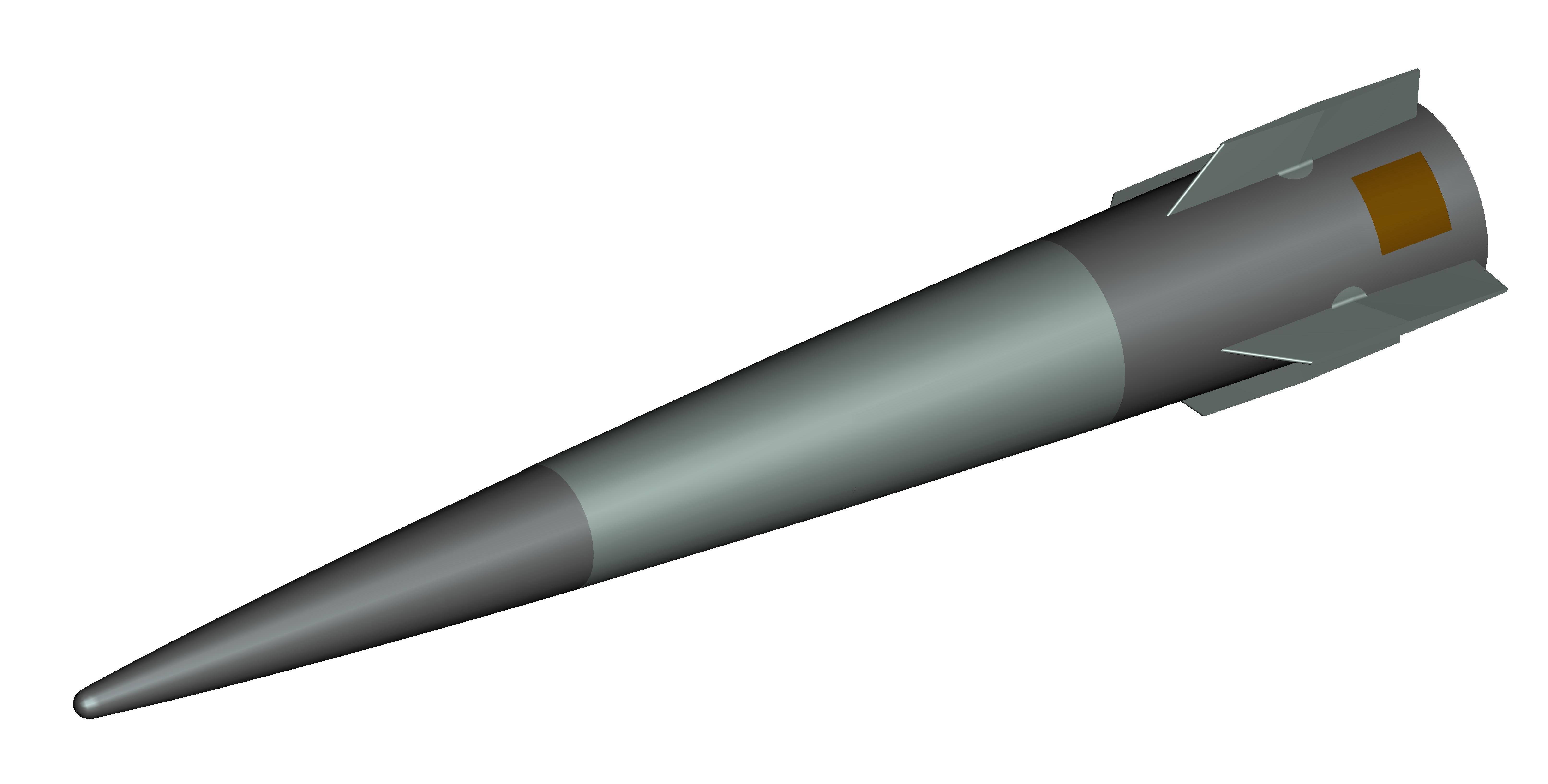 An artist's conception of BAE Systems' Hyper Velocity Projectile. BAE Systems Image