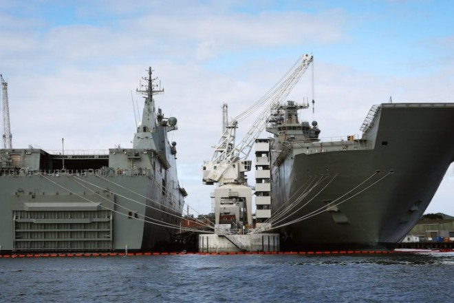 Second Australian Canberra-class Big Deck Amphib Starts Sea Trials