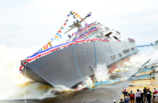 Video: Lockheed Martin Launches Littoral Combat Ship Little Rock