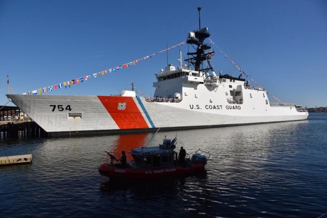 Coast Guard Commissions National Security Cutter James in Boston