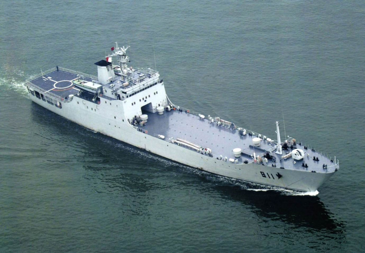 An undated photo of a Chinese Type Yuting II Type 072A tank landing ship (LST). PLAN Photo