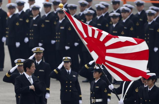 Japan's Prime Minister Shinzo Abe reviews members of Japan Self-Defense Force (JSDF) Oct. 26, 2014. Reuters Photo