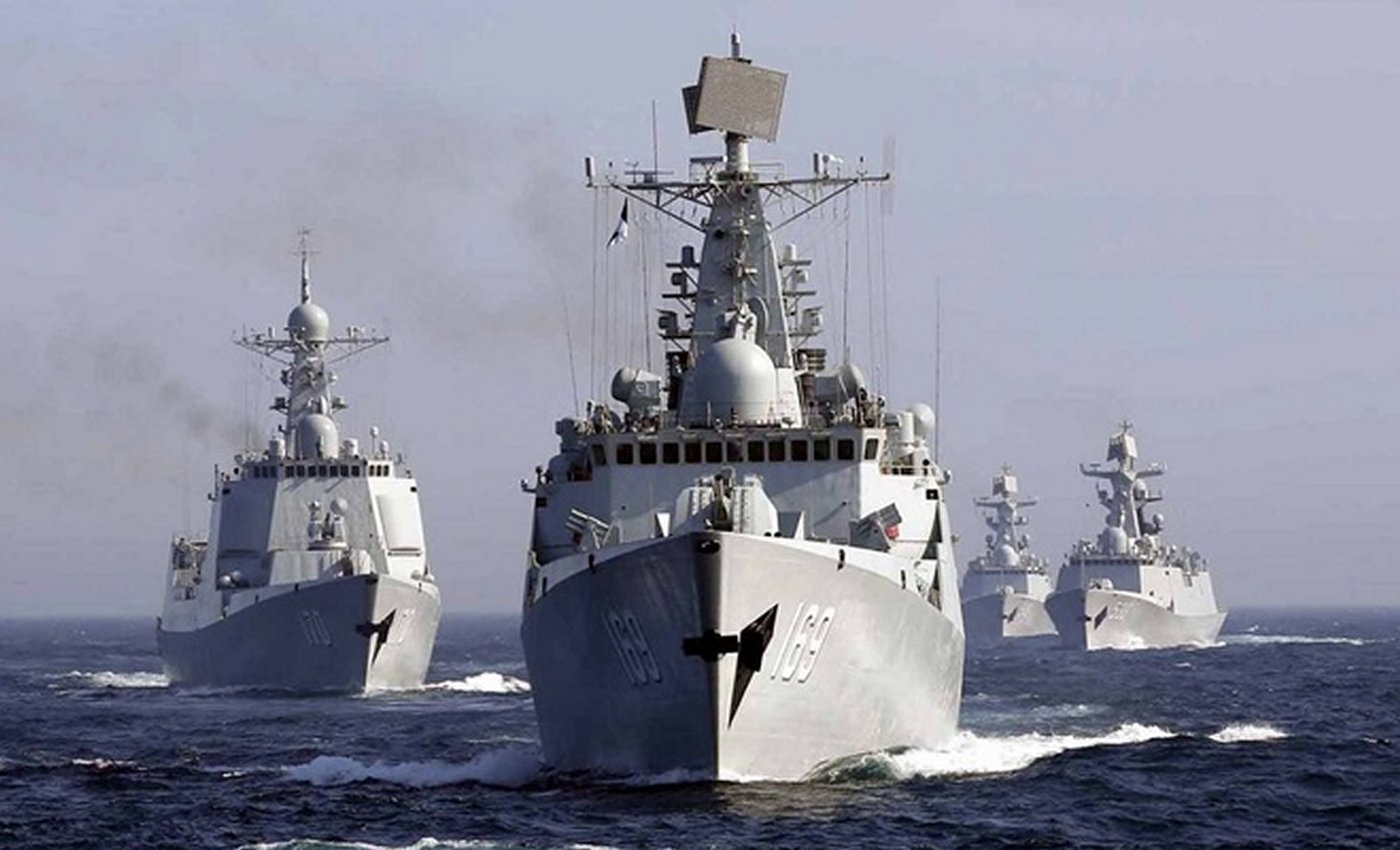 A photo of Chinese People's Liberation Army Navy warships in 2014. PLAN Photo