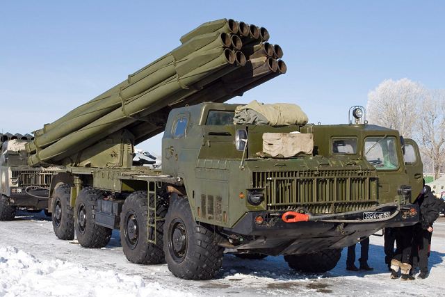 BM-30 Smerch “Whirlwind” multiple rocket launcher (Russia)