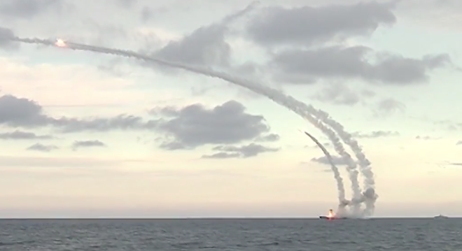 Video: Russian Corvettes Launch Cruise Missiles from Caspian Sea
