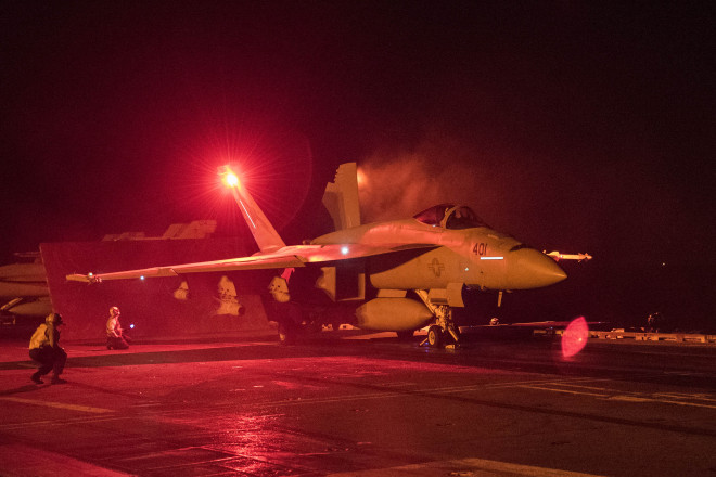 VIDEO: USS Harry S. Truman Launches Anti-ISIS U.S. Carrier Strikes After 2.5 Month Pause