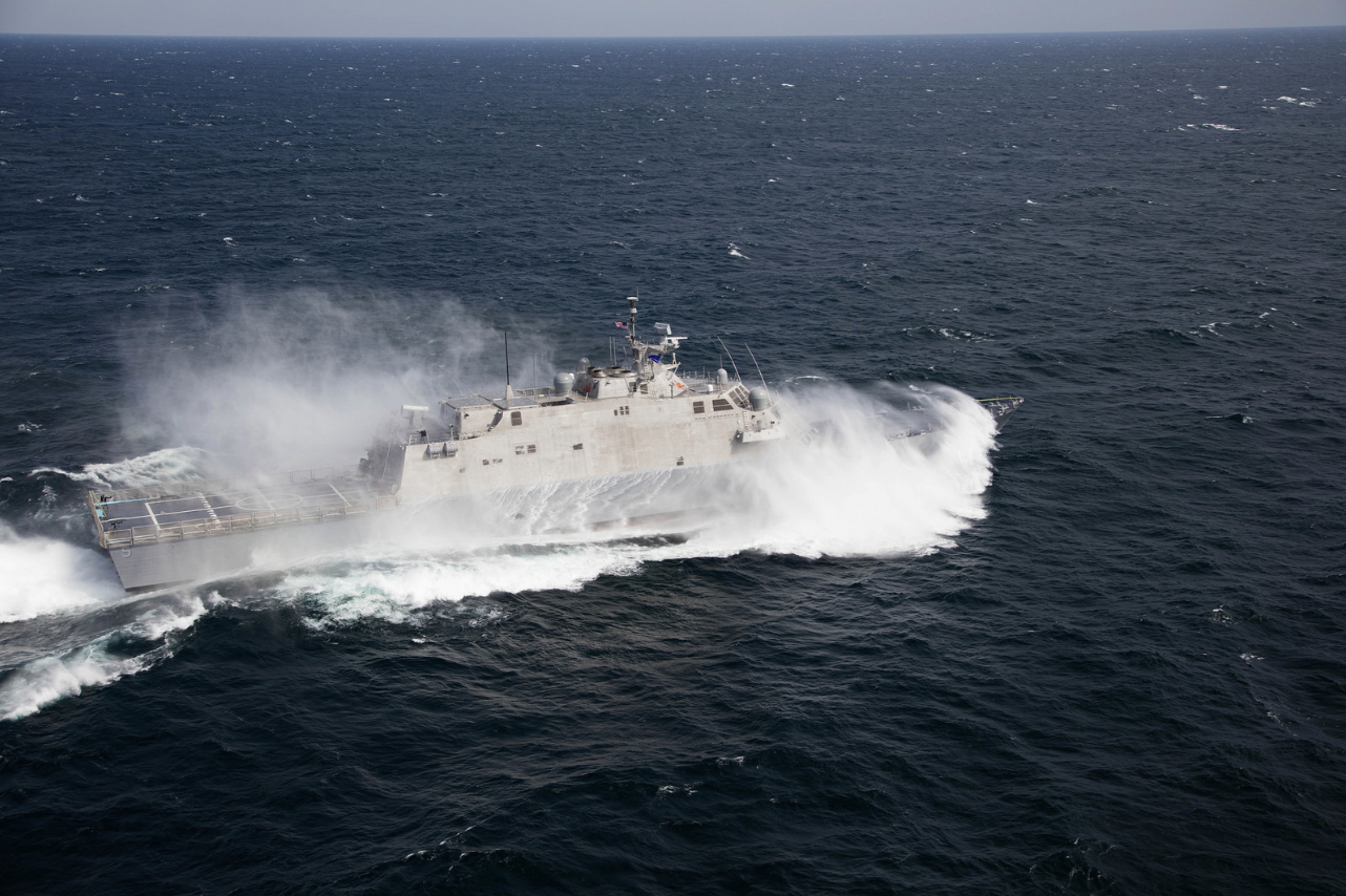 USS Milwaukee (LCS-5) during acceptance trails. Lockheed Martin Photo