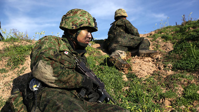Marines with 1st Reconnaissance Battalion, 1st Marine Division, and members of the Japan Ground Self-Defense Force conduct amphibious raids and military operations on urban terrain during Exercise Iron Fist 2015. US Marine Corps Photo