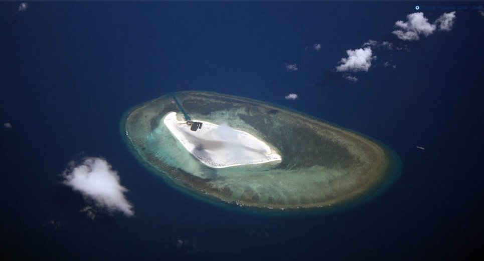 An undated aerial view of Triton Island.