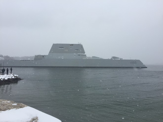 Navy: Destroyer Zumwalt Back at Bath Iron Works After Builder’s Trials