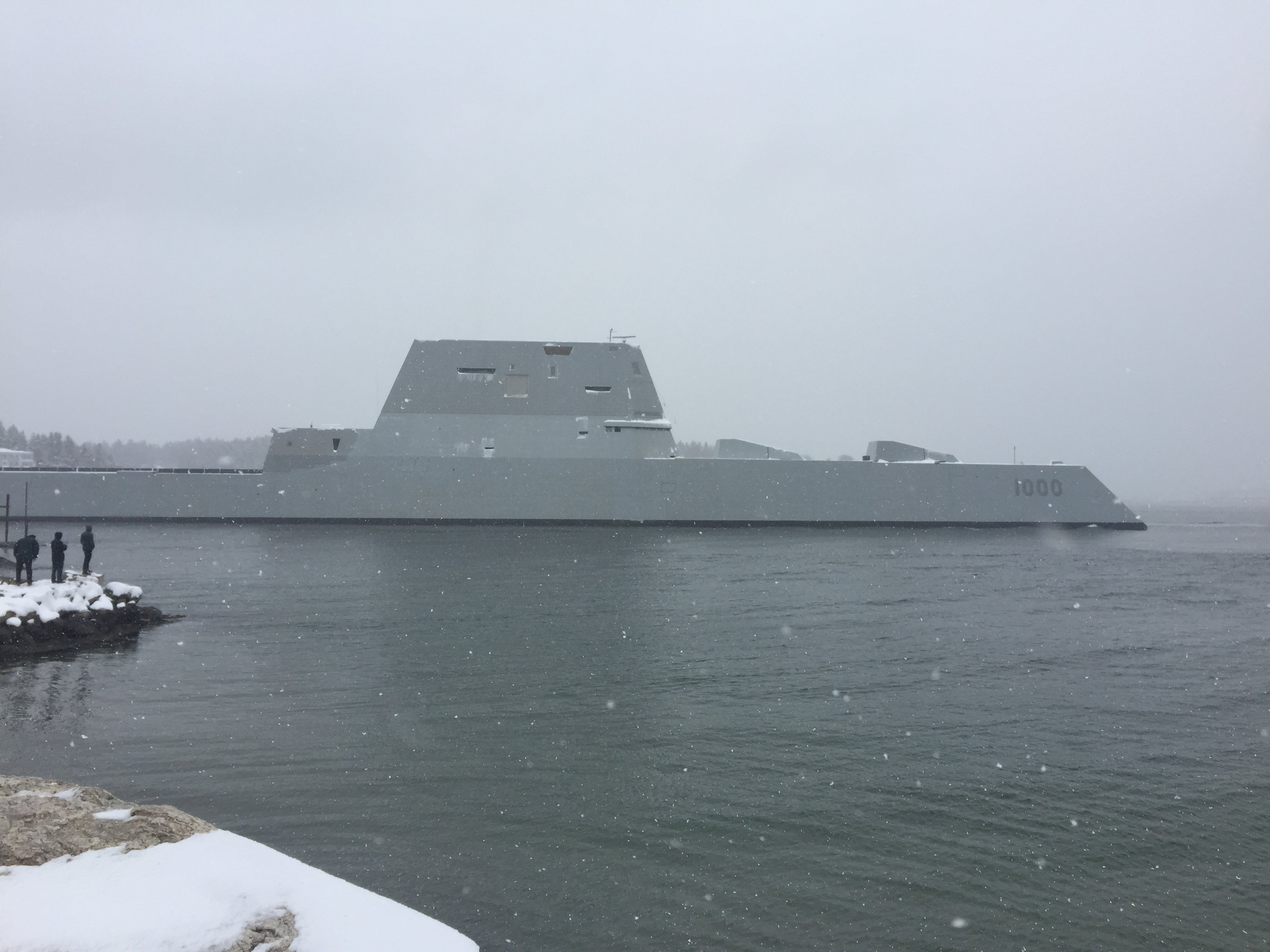 Navy Destroyer Zumwalt Back at Bath Iron Works After Builder s