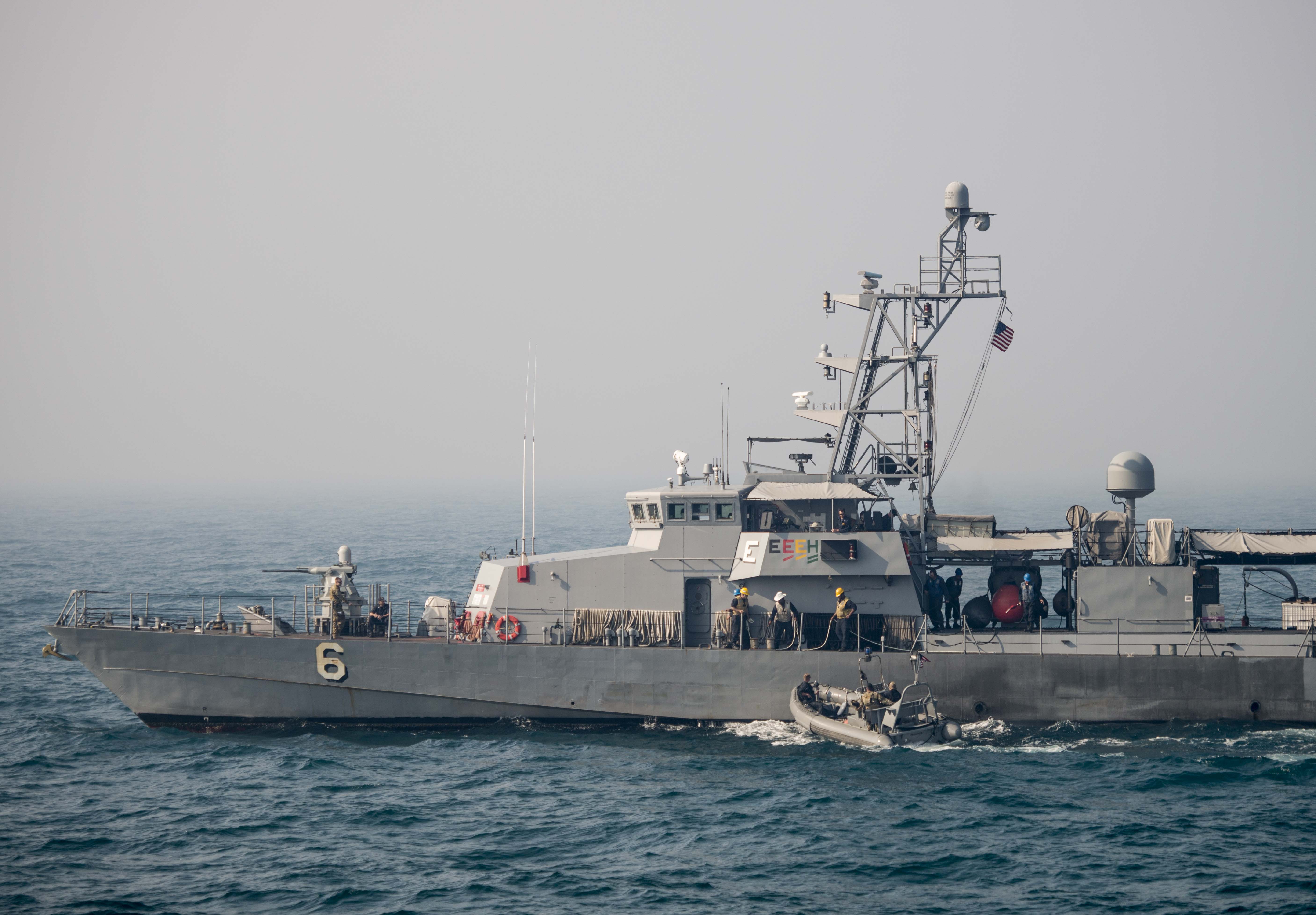 USS Sirocco (PC 6) assigned to Commander, Task Force (CTF) 55 during a bilateral exercise with the Iraqi Navy. US Navy Photo