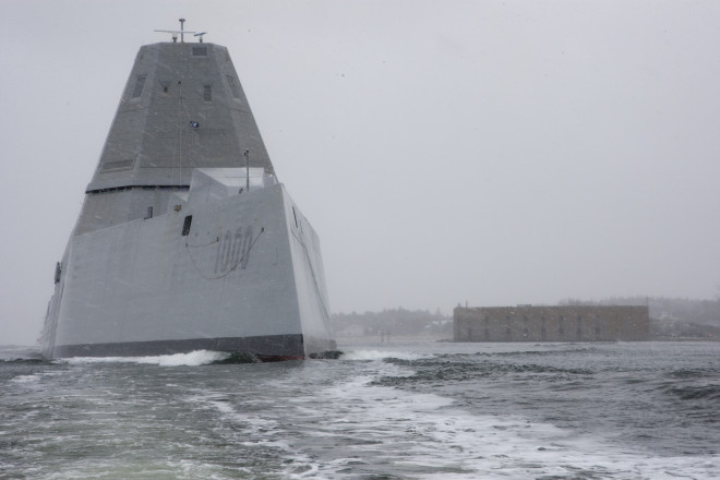 Zumwalt Departs Bath Iron Works for U.S. Navy Acceptance Trials
