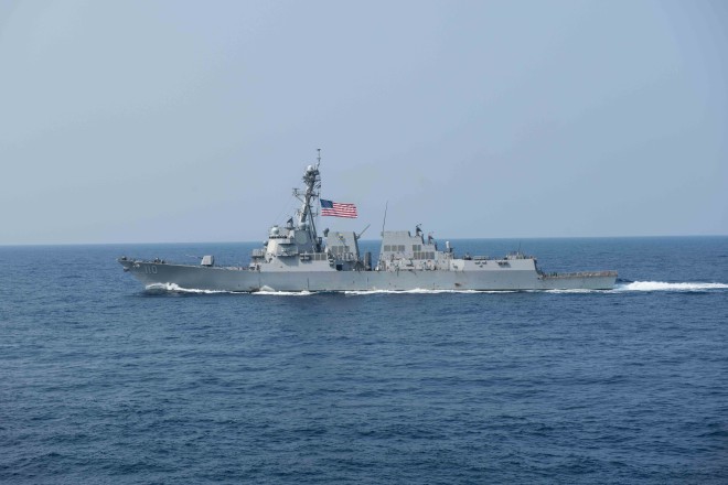 U.S. Destroyer Passes Near Chinese Artificial Island in South China Sea Freedom of Navigation Operation