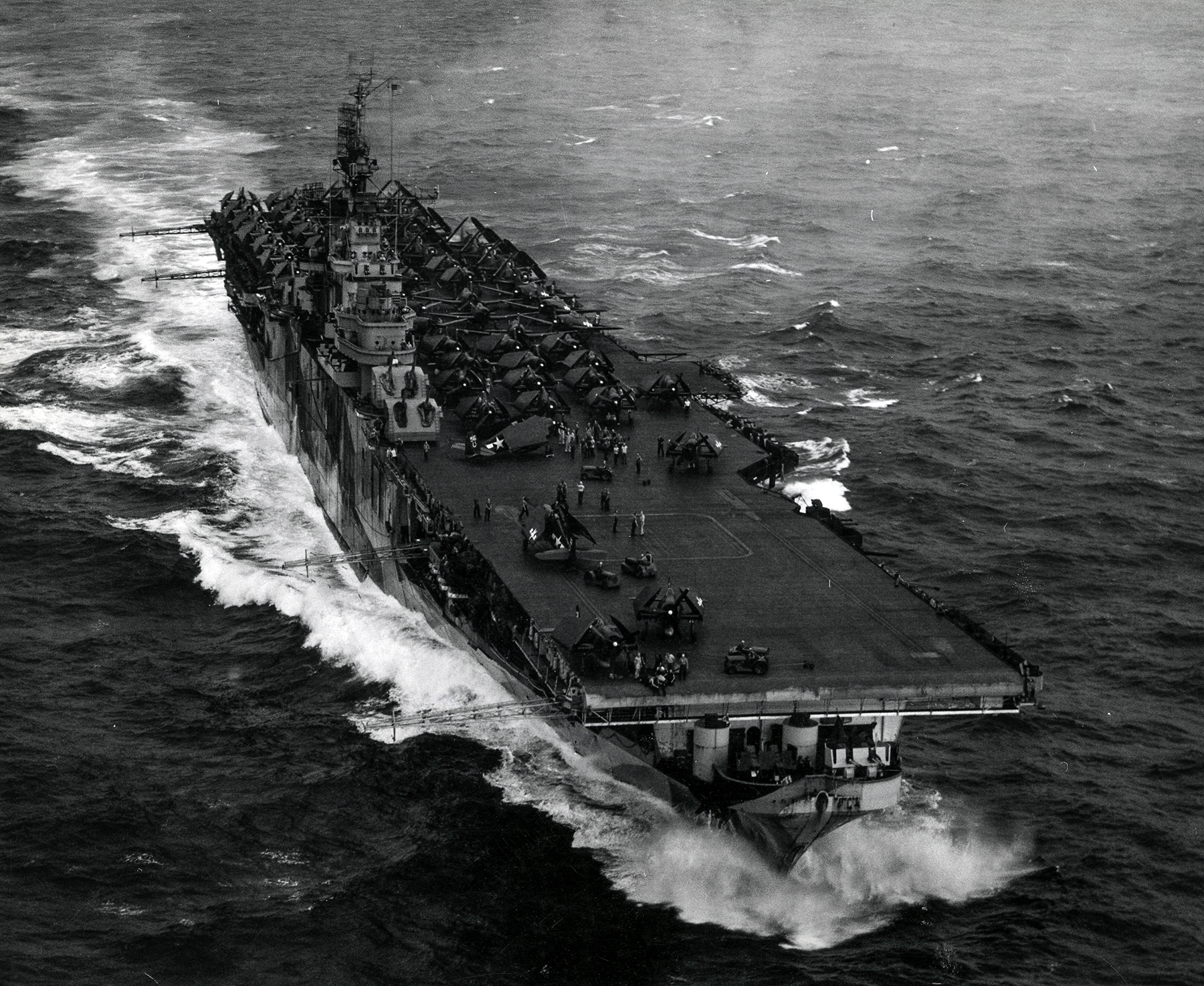 Aircraft and their carriers like the USS Essex (CV-9), seen here in 1945, were voted the greatest naval innovation ever by readers of USNI news. Naval Institute Photo Archive