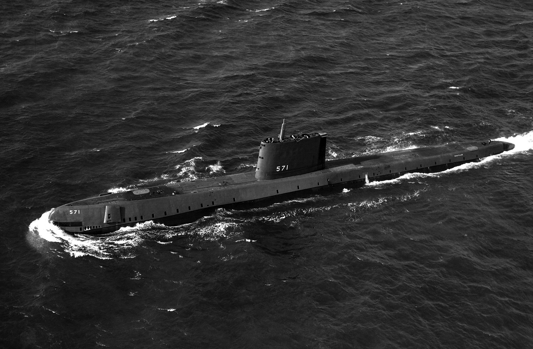 The nuclear-powered USS Nautilus (SSN-571), the first ship to utilize nuclear propulsion. Naval Institute Photo Archive
