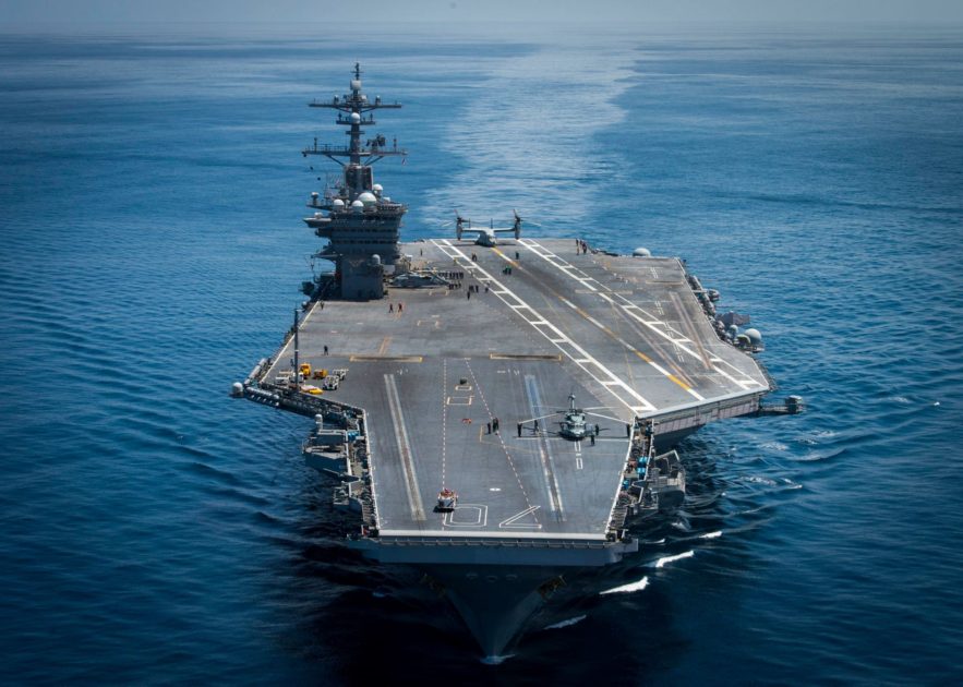 USS Carl Vinson Conducts V-22 Operations For Familiarization