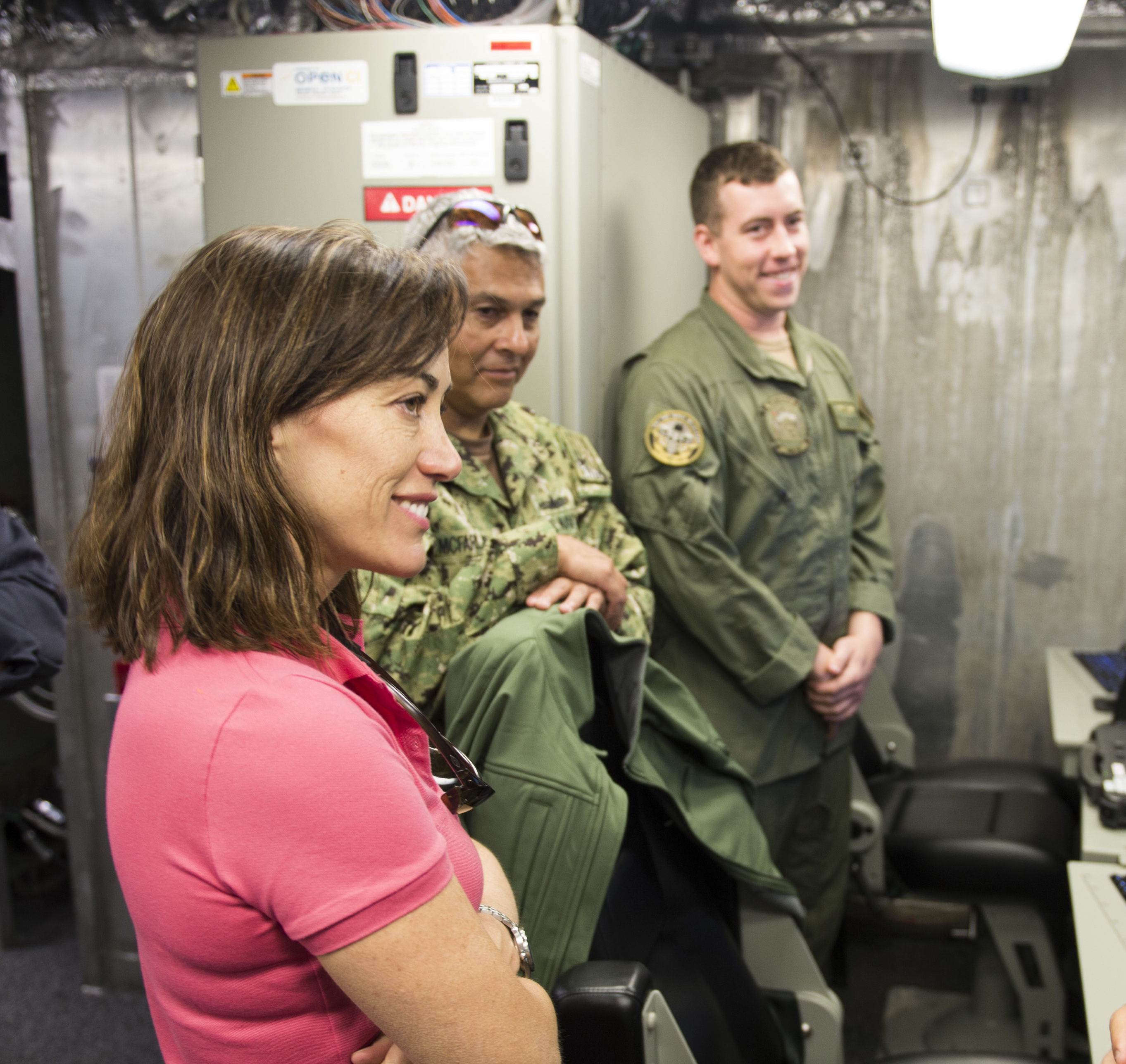 Under Secretary of the Navy Janine A. Davidson aboard USS Coronado (LCS-4) on July 17, 2016 during the RIMPAC 2016 exercise. US Navy Photo