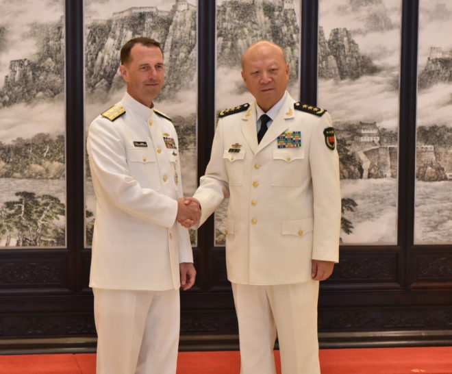 PLAN’s Wu to CNO Richardson: Beijing Won’t Stop South China Sea Island Building