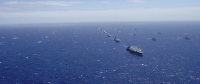 Video: 40 Warships in Formation off Hawaii