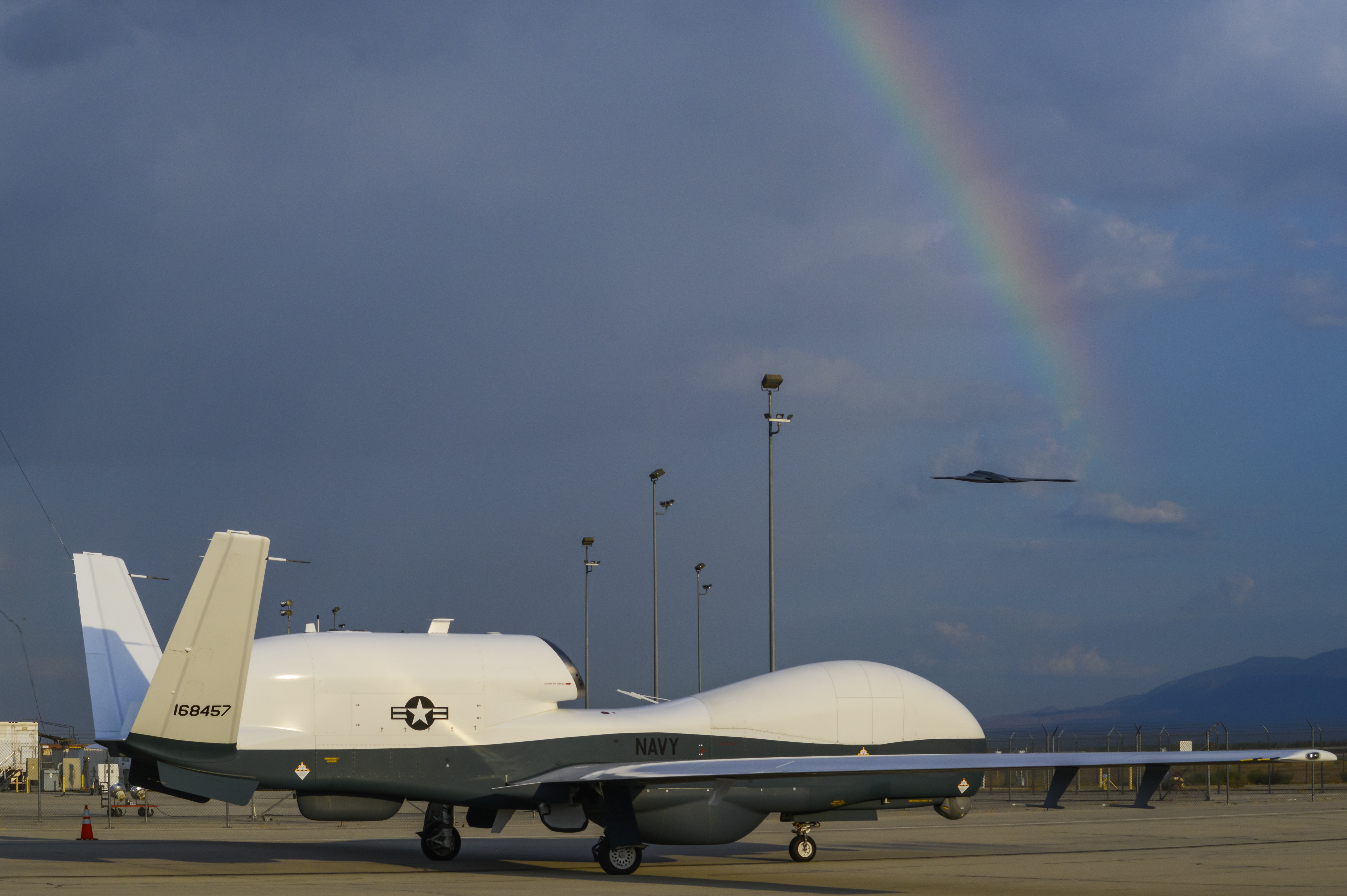 Following a successful Milestone Decision Authority (MDA) led review, the U.S. Navy’s MQ-4C Triton unmanned aircraft system (UAS) obtained positive Milestone C low-rate initial production approval. Northrop Grumman photo.