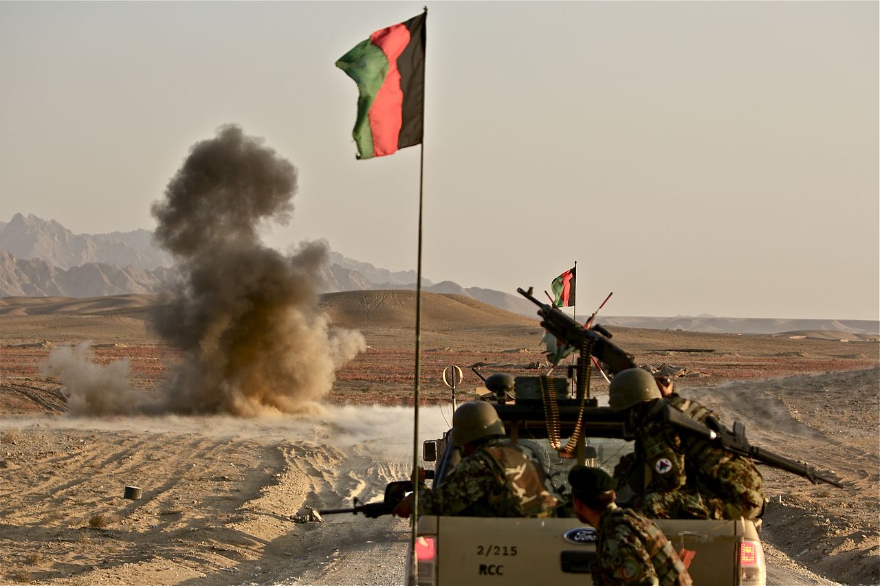 Afghan Army personnel destroying an IED. Al Jazeera Photo 
