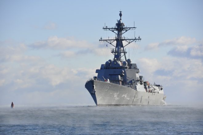 Bath Restart Destroyer Rafael Peralta Delivers to Navy