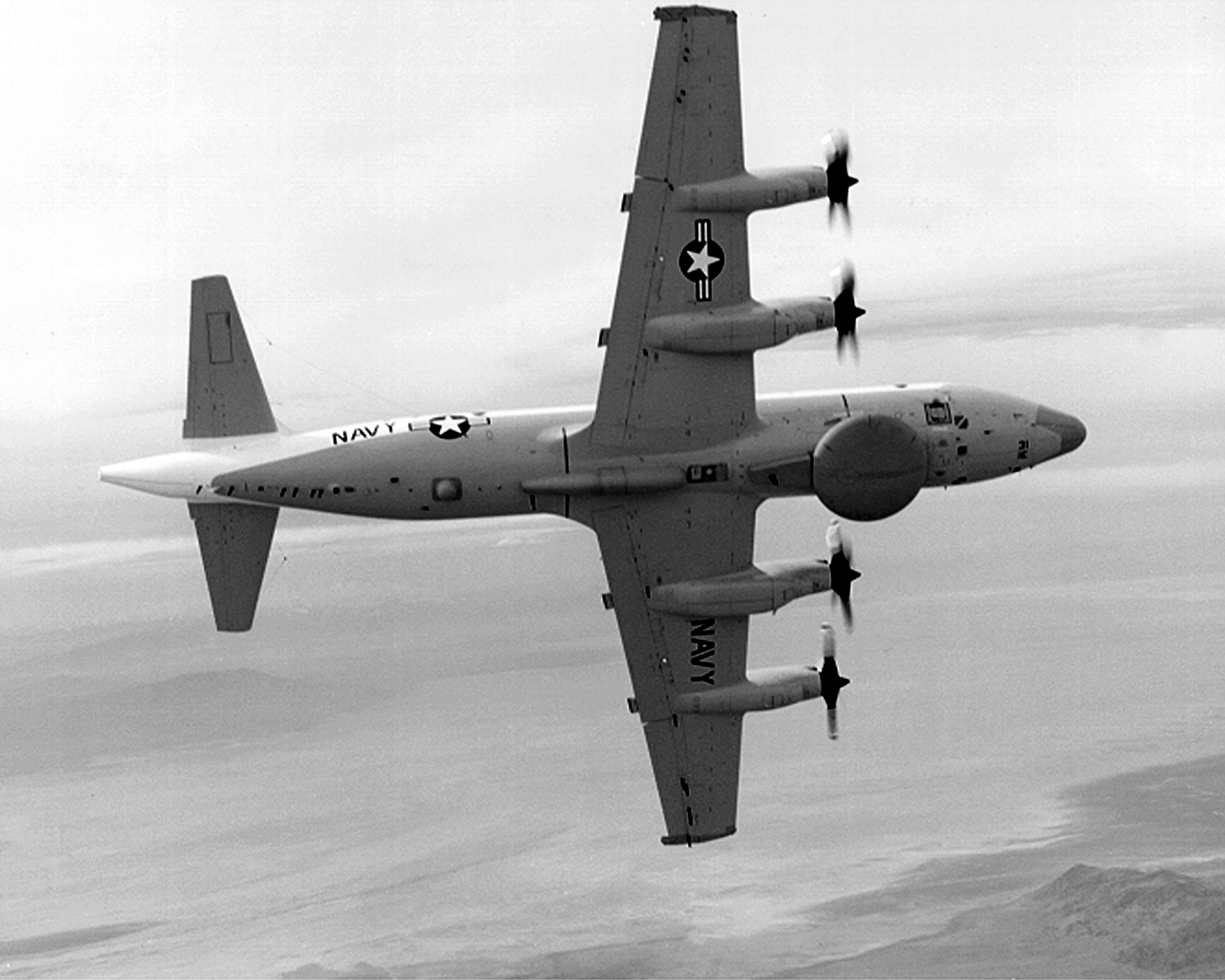 U.S. Navy EP-3 Aries Over Black Sea