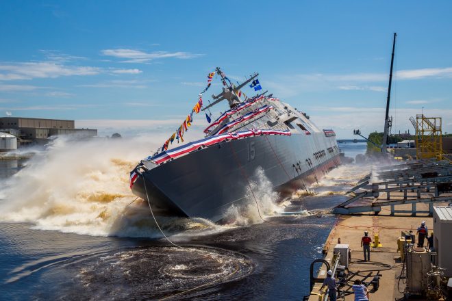 VIDEO: Littoral Combat Ship Billings Christening, Launch