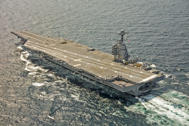 USS Gerald Ford Delivery Delayed Due to Extensive Nuclear Propulsion, Weapons Elevator Repairs; Carrier Won’t be Ready Until October