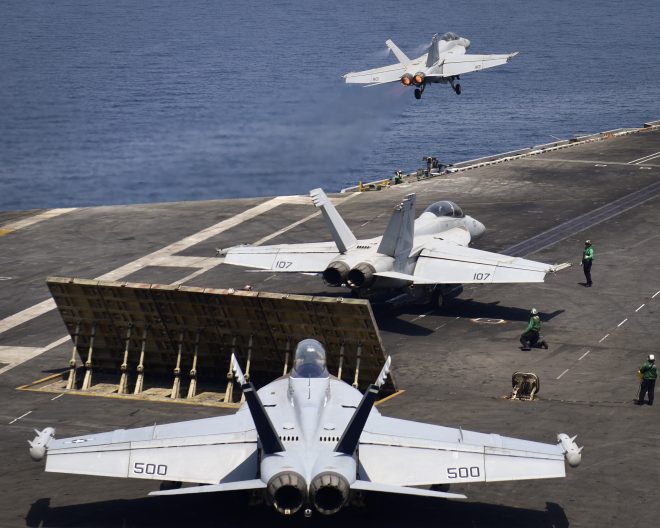 Nimitz Carrier Strike Group Starts Operations Against ISIS from the Persian Gulf