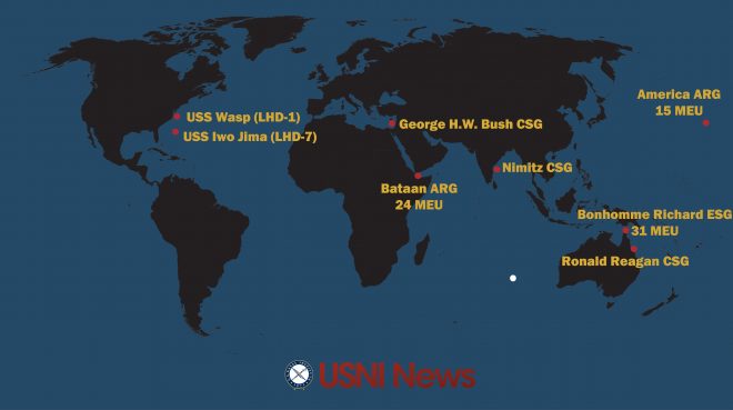 USNI News Fleet and Marine Tracker: July 10, 2017