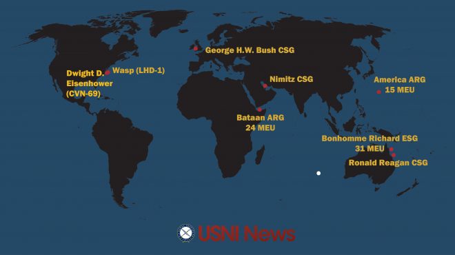 USNI News Fleet and Marine Tracker: July 31, 2017
