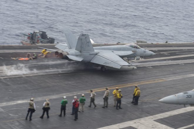 UPDATED: Iranian Drone Harasses F/A-18E Super Hornet Preparing to Land on USS Nimitz