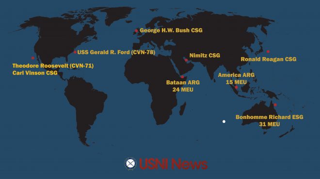 USNI News Fleet and Marine Tracker: Aug. 7, 2017