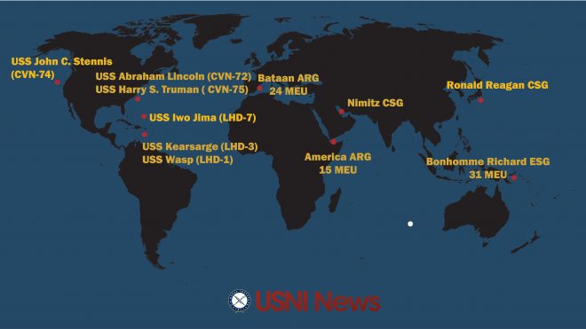 USNI News Fleet and Marine Tracker: Sept. 11, 2017