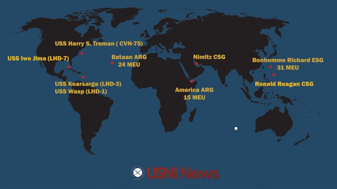 USNI News Fleet and Marine Tracker: Sept. 18, 2017