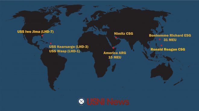 USNI News Fleet and Marine Tracker: Sept. 25, 2017