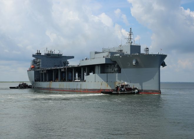 2nd Expeditionary Sea Base USNS Hershel ‘Woody’ Williams Delivers to Navy