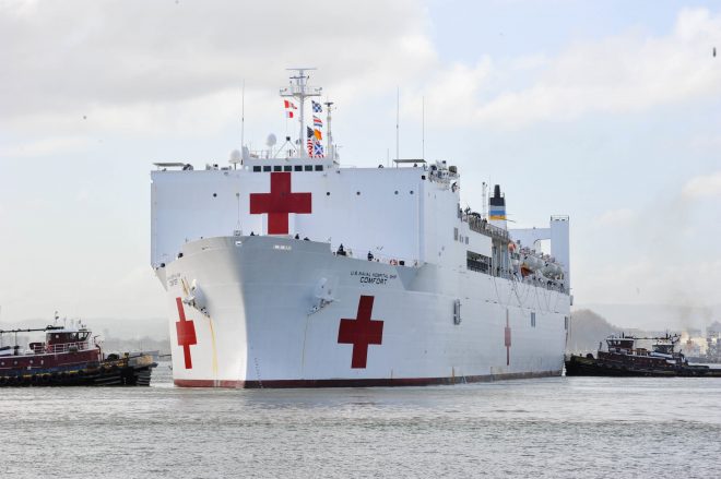 Navy Hospital Ship USNS Comfort Will Deploy to Colombia to Care for Venezuelan Refugees