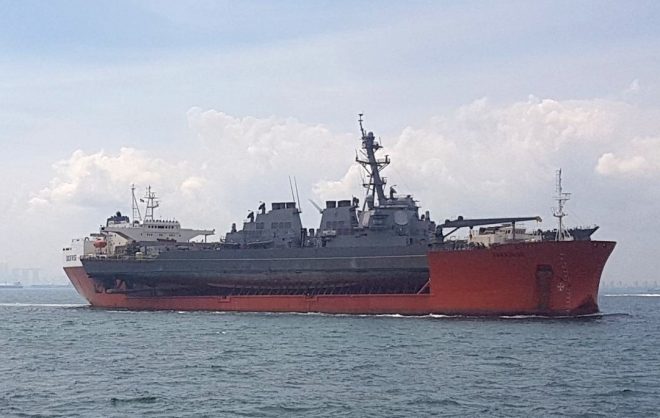 Destroyer USS John S. McCain Developed Hull Crack in Transit on Heavy Lift Vessel; Ship Routed to Philippines for Inspection
