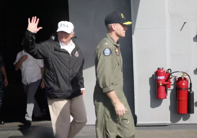 VIDEO: President Trump Visits Amphibious Warship USS Kearsarge